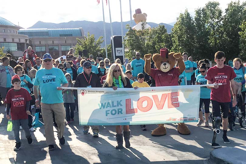 Participants in the Walk for Love at the Salt Lake City Shriners Children's