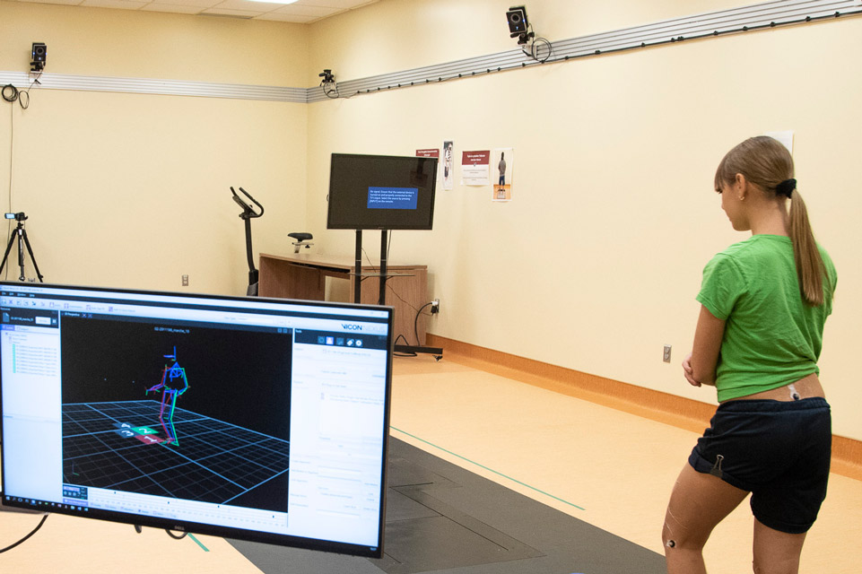 patient in motion analysis center