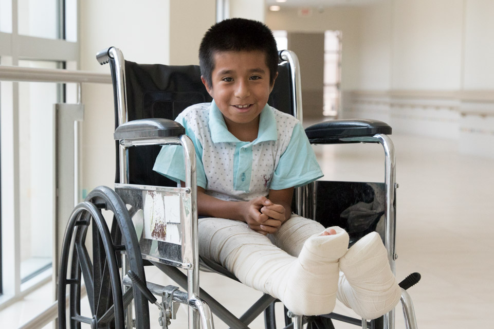 patient in a wheelchair