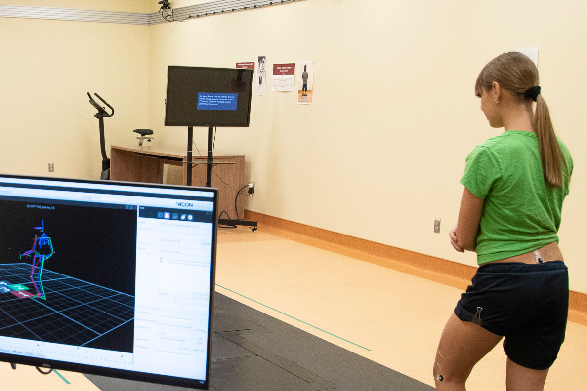 patient during motion analysis test