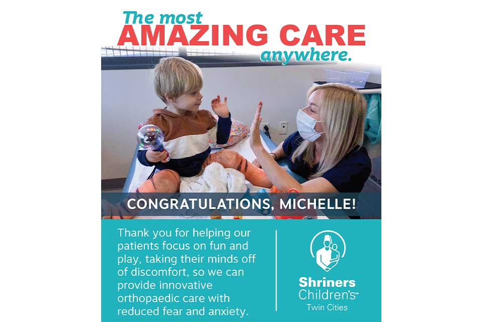 Michelle avec des patients Twin Cities