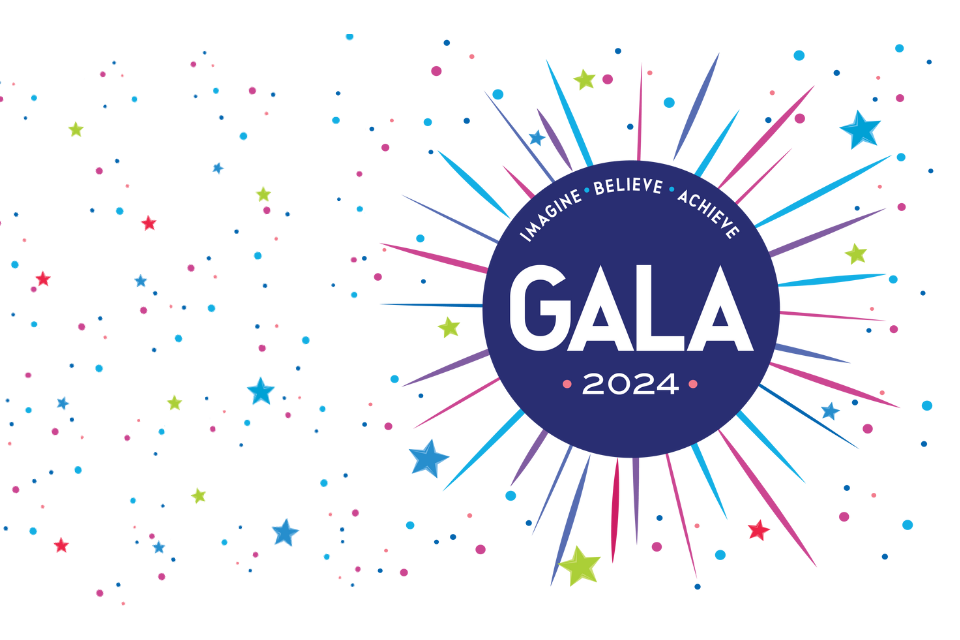 Gala logo, imagine, believe, achieve, 2024