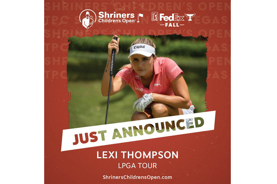 shriners children';s open logo, fedex cup logo, just announced: Lexi Thompson LPGA Tour, ShrinersChildrensOpen.com
