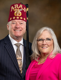 Brad T. Koehn, Imperial Potentate, Shriners International, and his wife, Cheryl Koehn, First Lady