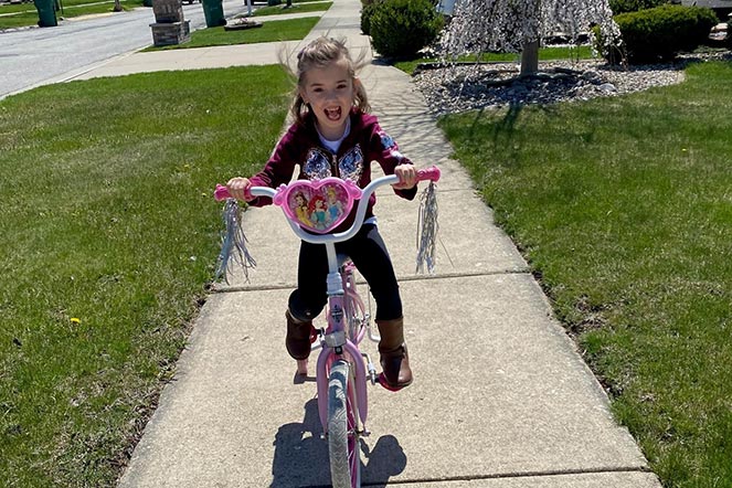 veronica on her bike