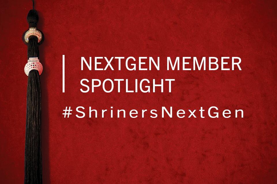 Image with text that says Member Spotlight Shriners NextGen